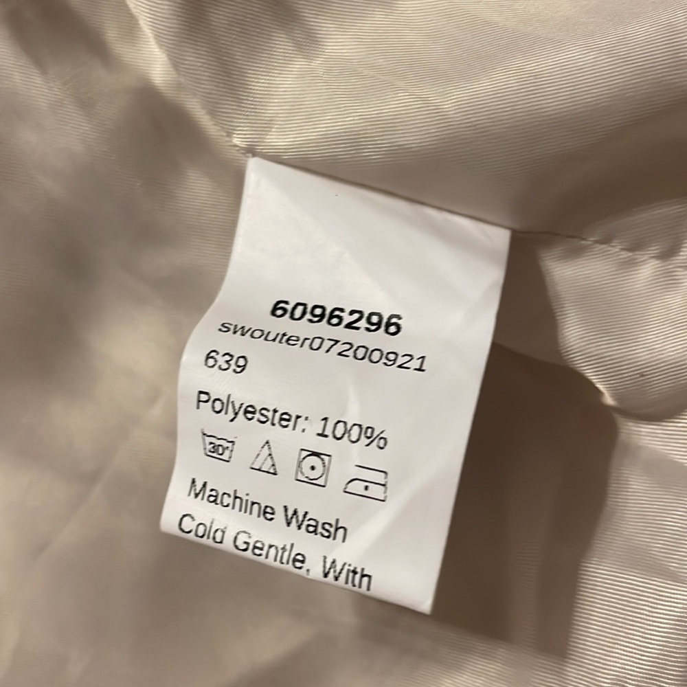 Teddy Coat Jacket Cream Tan 2XL Sherpa Oversized - Picture 4 of 6